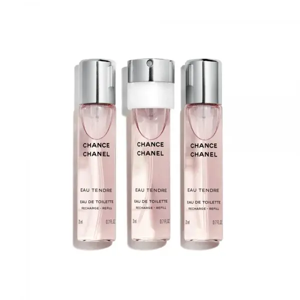 CHANEL CHANCE EAU TENDRE TWIST AND SPRAY SADA NÁPLNÍ 3 x 20 ML – EAU DE TOILETTE - EAU DE TOILETTE 3X20ML 3x 20 ml