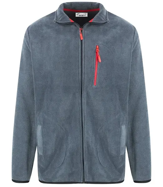 Pri Men's classic warm fleece zip-up sweatshirt