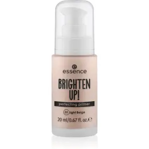 essence BRIGHTEN UP! Perfecting Primer tekutá podkladová báza pod make-up odtieň 01 Light Beige 20 ml