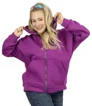 Pri Warm women's sweatshirt one-color basic with hood BROOKLYN