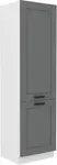 Vysoká potravinová skříňka Luna 60 DK-210 2F Barva korpusu: Bílá, Barva dvířek: Dust Grey