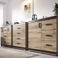 Obývací stěna Daily Barva korpusu: Šedá, Lišta: Bílá, Barva dvířek: Bílá
