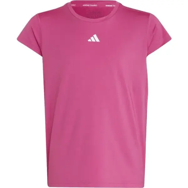 adidas 3-STRIPES TEE Dievčenské tréningové tričko, ružová, veľkosť