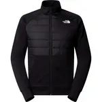 The North Face M REAXION 2.0 FLEECE HYBRID FULL ZIP JAC Pánská hybridní mikina, černá, velikost