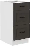 Spodní skříňka Stilo 40 D 3S BB - Premium Box Barva korpusu: Bílá, Barva dvířek: Grafit