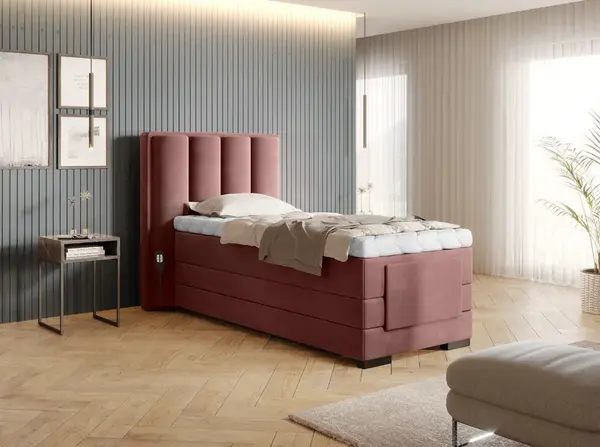 Boxspring Veros 90 Rozměr: 90 x 200 cm, látka: Lukso 24