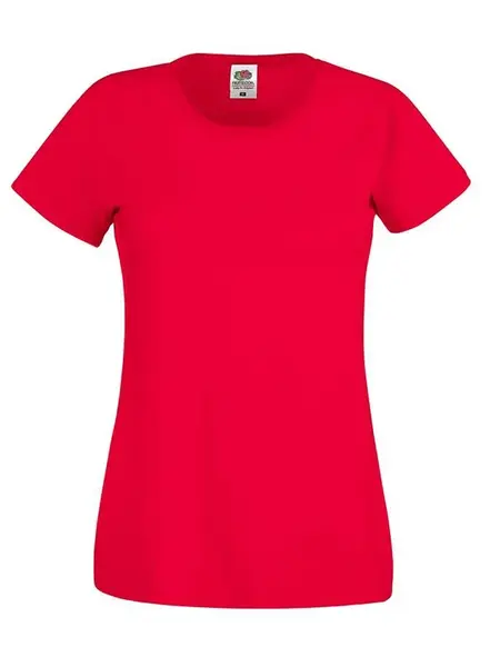 Lady fit Red T-shirt Original Fruit of the Loom