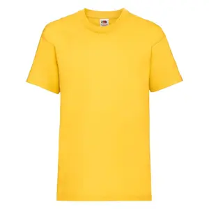 Yellow Cotton T-shirt Fruit of the Loom