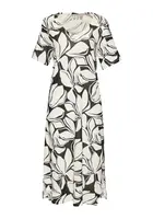 VIVANCE Letné šaty  svetložltá / čierna / biela