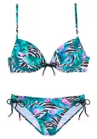 VIVANCE Bikiny  nefritová / ružová / čierna / biela