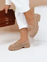 Mokasyny damskie LOAFELIA khaki Dstreet