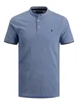 JACK & JONES Tričko 'JJEPaulos'  tmavomodrá / modrá melírovaná