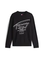 Tommy Jeans Sveter  čierna / biela