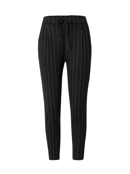 VERO MODA Plisované nohavice 'VMEVA'  čierna / biela