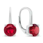 Brilio Silver Štýlové strieborné náušnice s červenými zirkónmi EA130WR