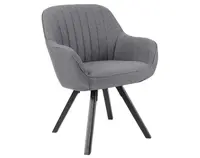 Jídelní židle Chrissy, středně šedá tkanina