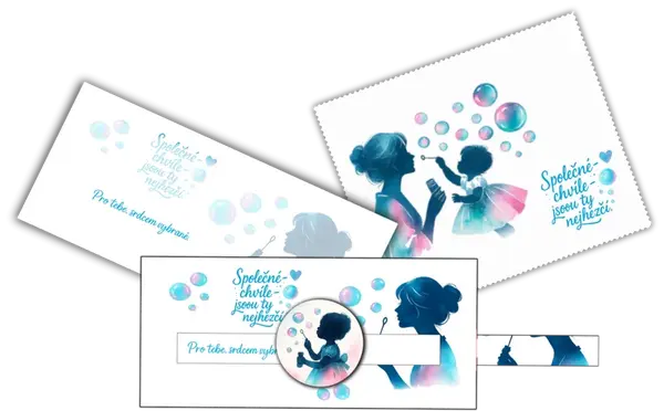 Set obálka vysouvací + čistící utěrka na brýle