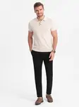 Ombre Men's smart chino pants SLIM FIT - black