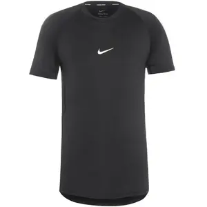 NIKE Funkčné tričko 'Pro'  čierna / biela