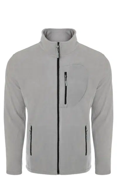 24601 Dewberry 5 Pocket Outdoor Full Zipper Fleece Jacket-LIGHT GREY