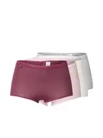 SLOGGI Nohavičky 'Basic+'  sivá melírovaná / rosé / vínovo červená / biela