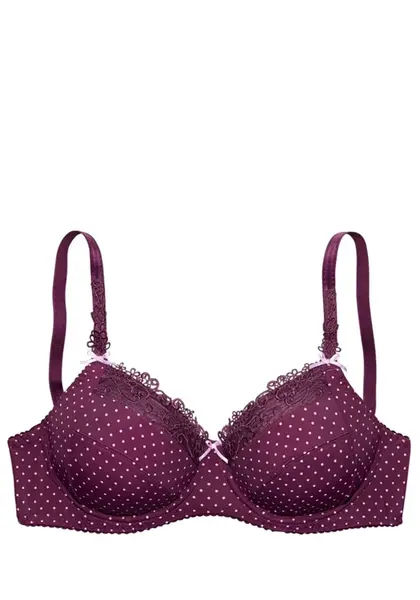 NUANCE Podprsenka  farba lesného ovocia / biela