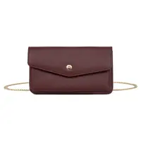 Dámská kožená kabelka na mobil a doklady Hexagona Flér - vínová