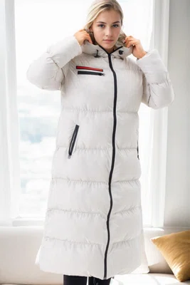 Z6756 DEWBERRY LADIES INFLATABLE COAT-BEIGE-1