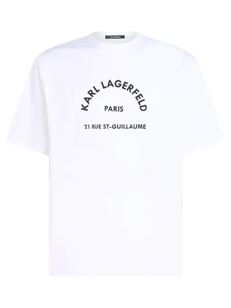 Karl Lagerfeld Tričko 'Rue St-Guillaume'  čierna / biela