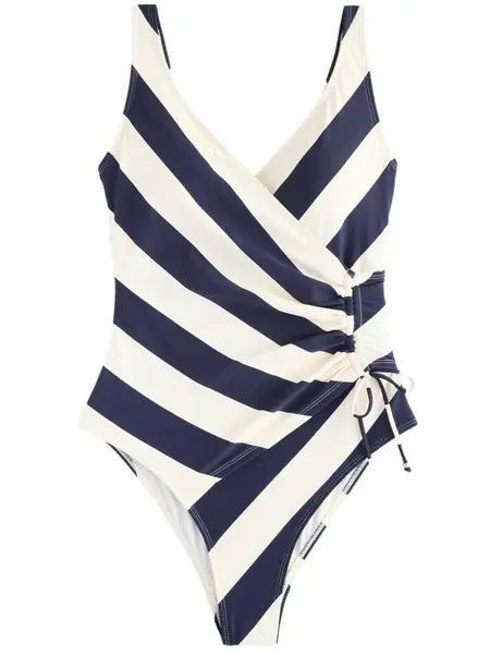 Next Jednodielne plavky  námornícka modrá / biela