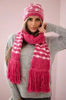Women's set with scarf Anika K304 raspberry