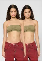 Women's bras Bandeau 2-Pack khaki+khaki