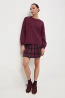 Bavlněné tričko s dlouhým rukávem Medicine dámské, fialová barva