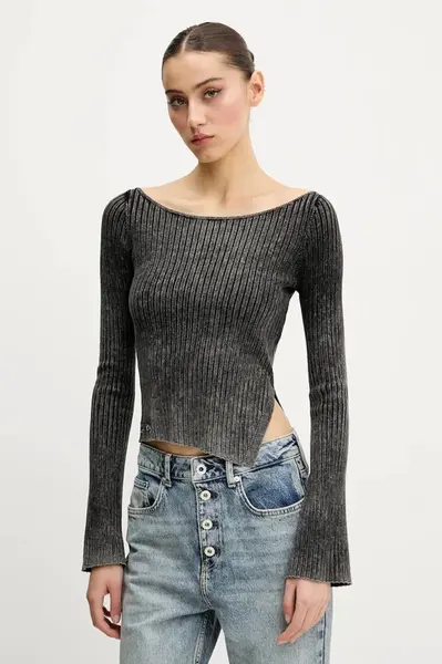 Svetr Guess Originals dámský, šedá barva, lehký, W5GR23 Z2V62