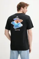 Bavlněné tričko Converse černá barva, s potiskem, 10027366-A01