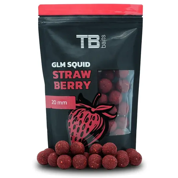 Tb baits boilie glm squid strawberry-250 g 24 mm