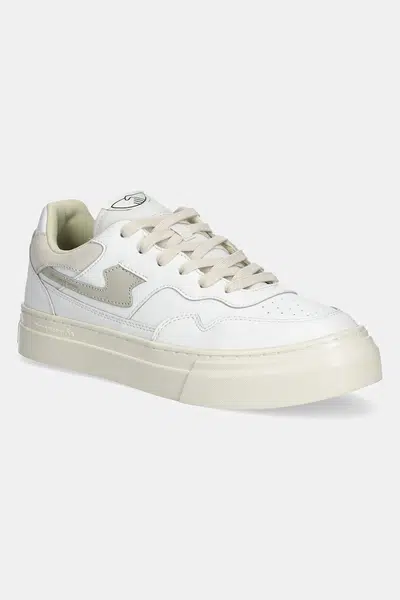 Kožené tenisky Stepney Workers Club PEARL S-STRIKE LEATHER bílá barva, YA23500