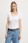 Tričko Abercrombie & Fitch bílá barva, KI139-5271