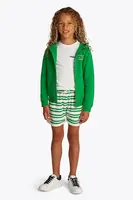 Dětská mikina Tommy Hilfiger zelená barva, s kapucí, s potiskem, KB0KB09568