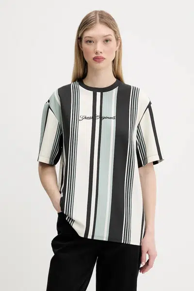 Bavlněné tričko Guess Originals dámské, tyrkysová barva, M5GI59 K8FQ4