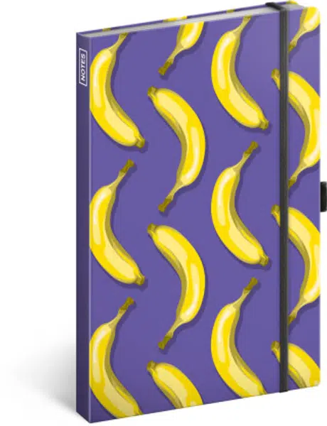 Notes Banány, linkovaný, 13 × 21 cm