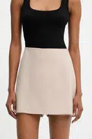 Kalhotová sukně Answear.LAB dámská, béžová barva, melanžová, high waist
