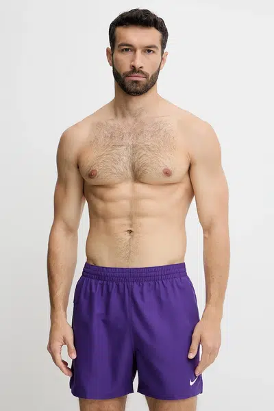 Plavkové šortky Nike fialová barva, NESSF560