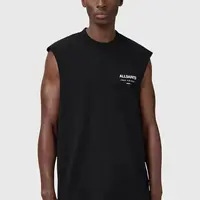 Bavlněný top AllSaints UNDERGROUND černá barva, M038PC
