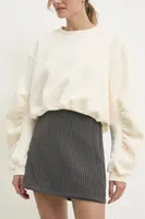 Kalhotová sukně Answear.LAB šedá barva, high waist