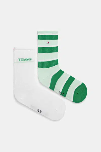 Dětské ponožky Tommy Hilfiger 2-pack zelená barva, 701232856