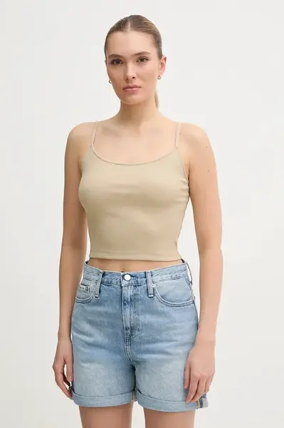 Top Calvin Klein Jeans béžová barva, J20J225312