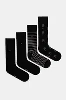 Ponožky Tommy Hilfiger 4-pack pánské, černá barva, 701232605