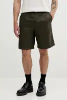Šortky s příměsí lnu Armani Exchange pánské, zelená barva, XM000656 AF13180