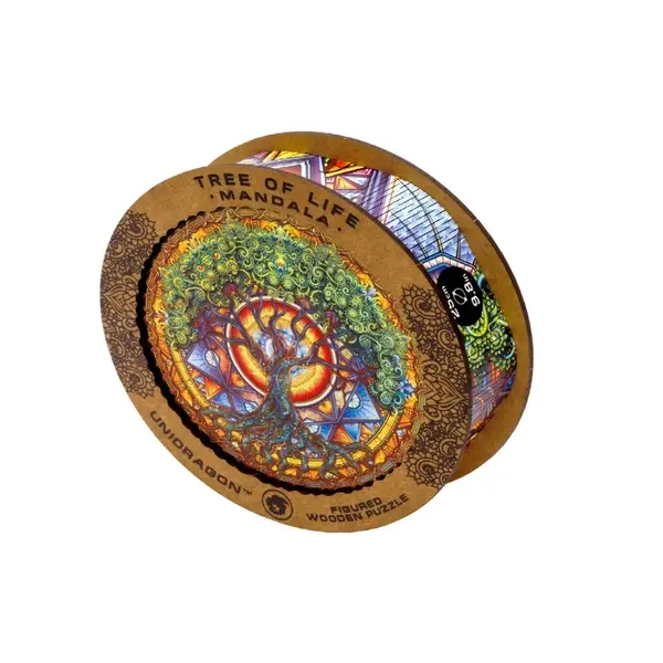 Unidragon Dřevěné puzzle Mandala Tree of Life 350 ks